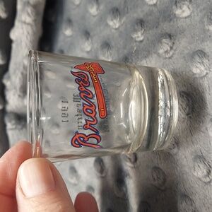 Atlanta Braves 1991 Western Division Champions shot glass baseball